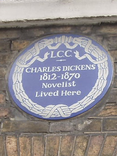 A blue plaque for Charles Dickens