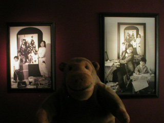 Mr Monkey looking at the 2005 and 2006 pictures in the The Mother as a Creator series