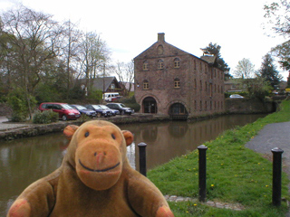 Mr Monkey looking at the end of Samuel Oldknow's warehouse