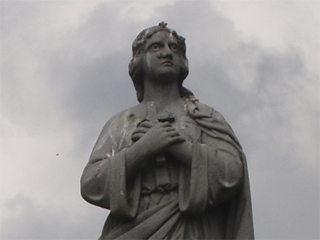 The statue on Marple's war memorial