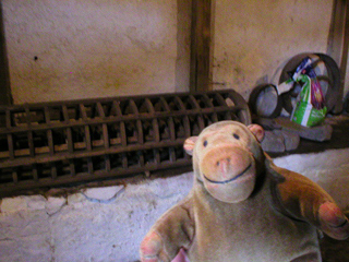 Mr Monkey looking the Victorian meal sifter