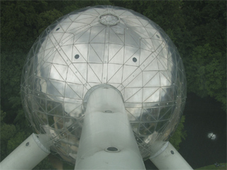 One of the Atomium spheres seen from above