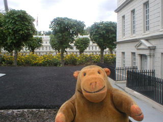Mr Monkey on a street in Bath