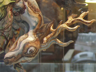 Detail of one of Audrey Douglas's creatures