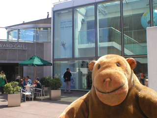 Mr Monkey outside the Hayward Gallery
