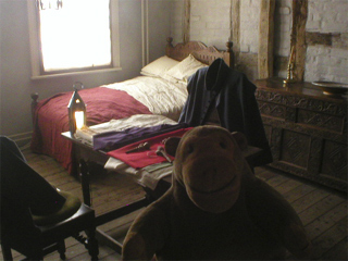 Mr Monkey looking into the Linen Chamber