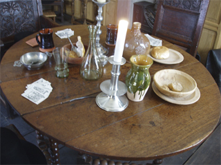 The table in the 17th century parlour