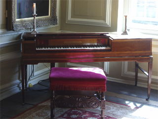 The Victorian piano in the Staircase House
