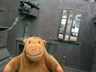 Mr Monkey inside the bronze Ensor studio