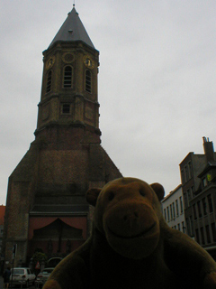 Mr Monkey looking at Saint Peter's Tower