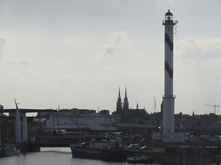 Lange Nell lighthouse from Fort Napoleon