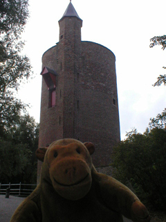 Mr Monkey looking at the Gunpowder Tower