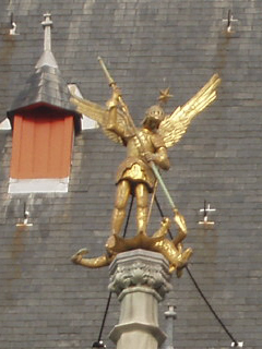 St Michael on the roof of the Provincial Hof