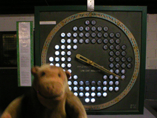 Mr Monkey looking at the shrimp clock