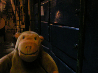 Mr Monkey looking at crew lockers