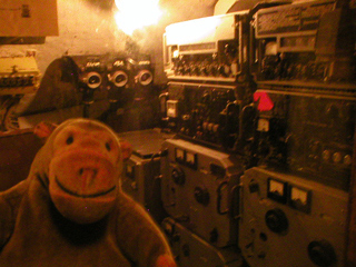 Mr Monkey looking at one of the radio rooms