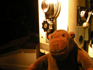 Mr Monkey examining the U-480's periscope