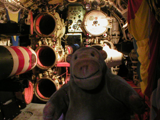 Mr Monkey in the forward torpedo room