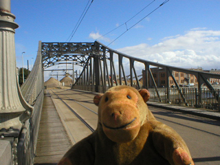 Mr Monkey on the bridge over the Vlotdok lock