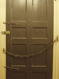 Security measures on Samuel Johnson's front door