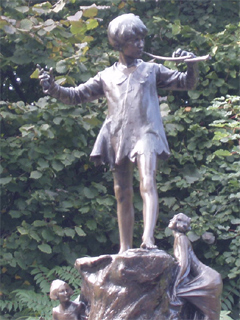 The statue of Peter Pan in Kensington Gardens