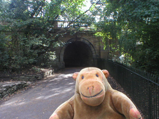 Mr Monkey outside the tunnel under the Serpentine Bridge