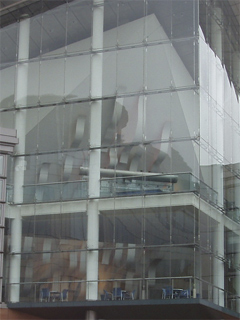 The upper floors of the Bridgewater Hall seen from outside