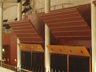 A selection of acoustic panels around the auditorium