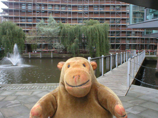 Mr Monkey beside the canal basin