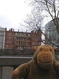 Mr Monkey looking at the old Royal Waterloo Hospital