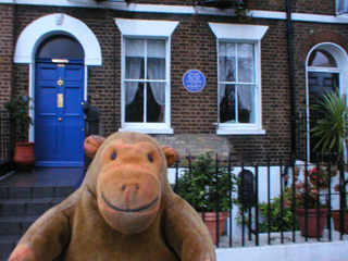 Mr Monkey outside Captain Bligh's house