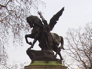 The statue on the Artillery Memorial
