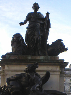 The statue of George III at Somerset House