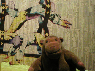 Mr Monkey studying Gordon Cheung's Acrobats