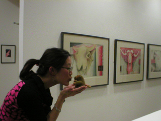 Mr Monkey meeting Wuon Gean at the Chinese Arts Centre