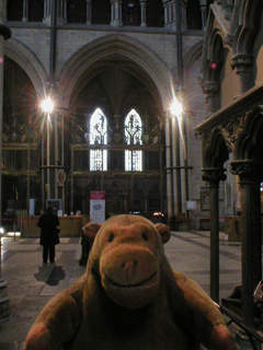 Mr Monkey looking around the South Transept