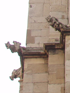 Gargoyles on the central tower of York Minster