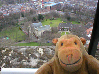 Mr Monkey looking from the north side of the tower