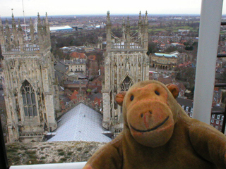 Mr Monkey looking from the west side of the tower