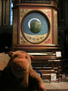 Mr Monkey looking at the astronomical clock