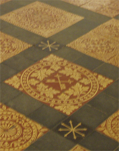 Floor tiles in the Chapter House of York Minster