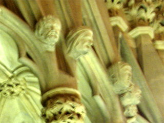 Carved heads in the Chapter House