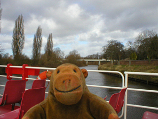 Mr Monkey looking at Clifton Bridge