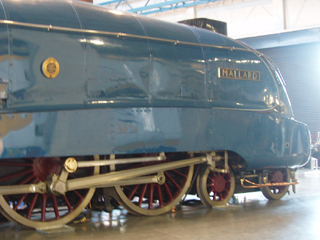 A side view of the front of the Mallard