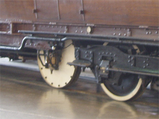 The speed measuring wheel on the Dynamometer Car