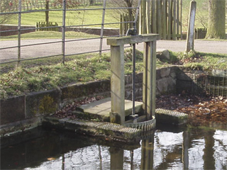 The sluice gate from the moat to the mill