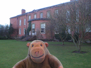 Mr Monkey looking at the east front of the house