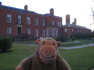 Mr Monkey looking at the north front of the house