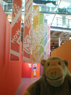 Mr Monkey going into the Manga exhibition