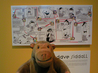 Mr Monkey looking at Dave Siddall's history of Manga